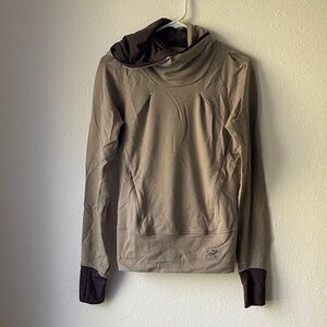 Arc'teryx Women's Sweater Hoodie Gray Brown Purple Outdoor Hiking Running